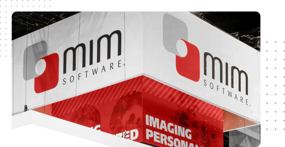 Image MIM Software's booth sign Image MIM Software's booth sign
